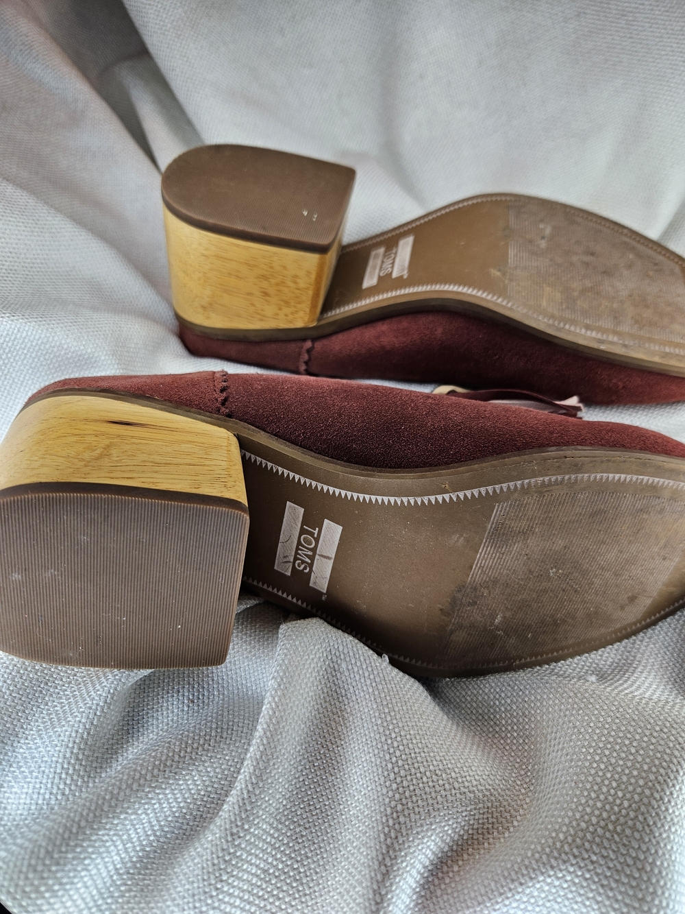 Toms Dusty Rose Suede Tassel Mules Size 7 - Picture 6 of 6